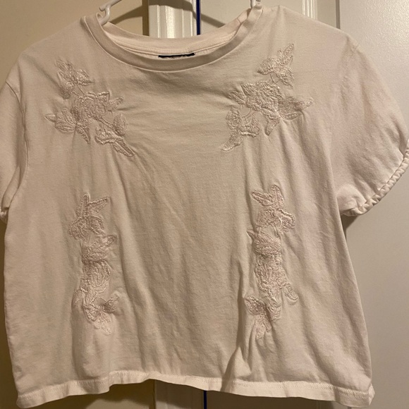 Flower cropped T-shirt - Picture 1 of 2